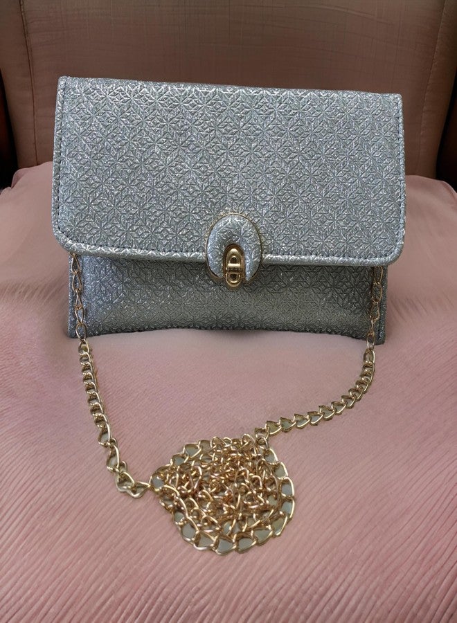 Tinth Styles Unique Women Clutches/Sling bag (Silver) - Image 2